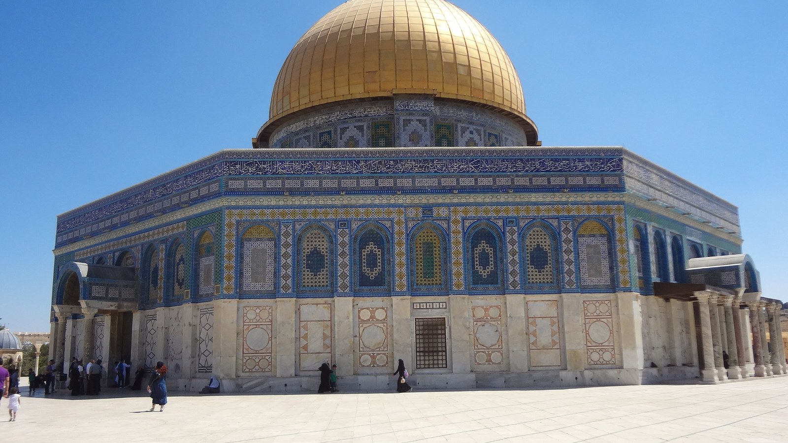 قبة الصخرة من الجهة الجنوبية الغربية